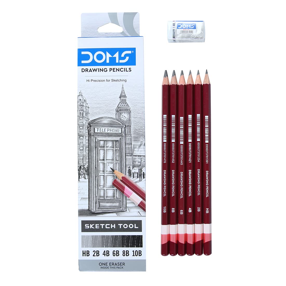 DOMS DRAWING PENCIL - PACK OF 6 