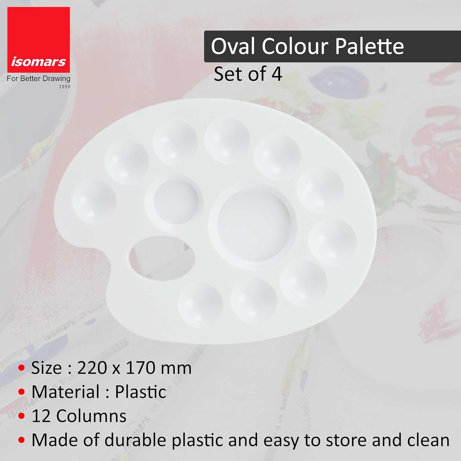 COLOUR PALETTE - COLOUR MIXING DISH FOR ARTIST